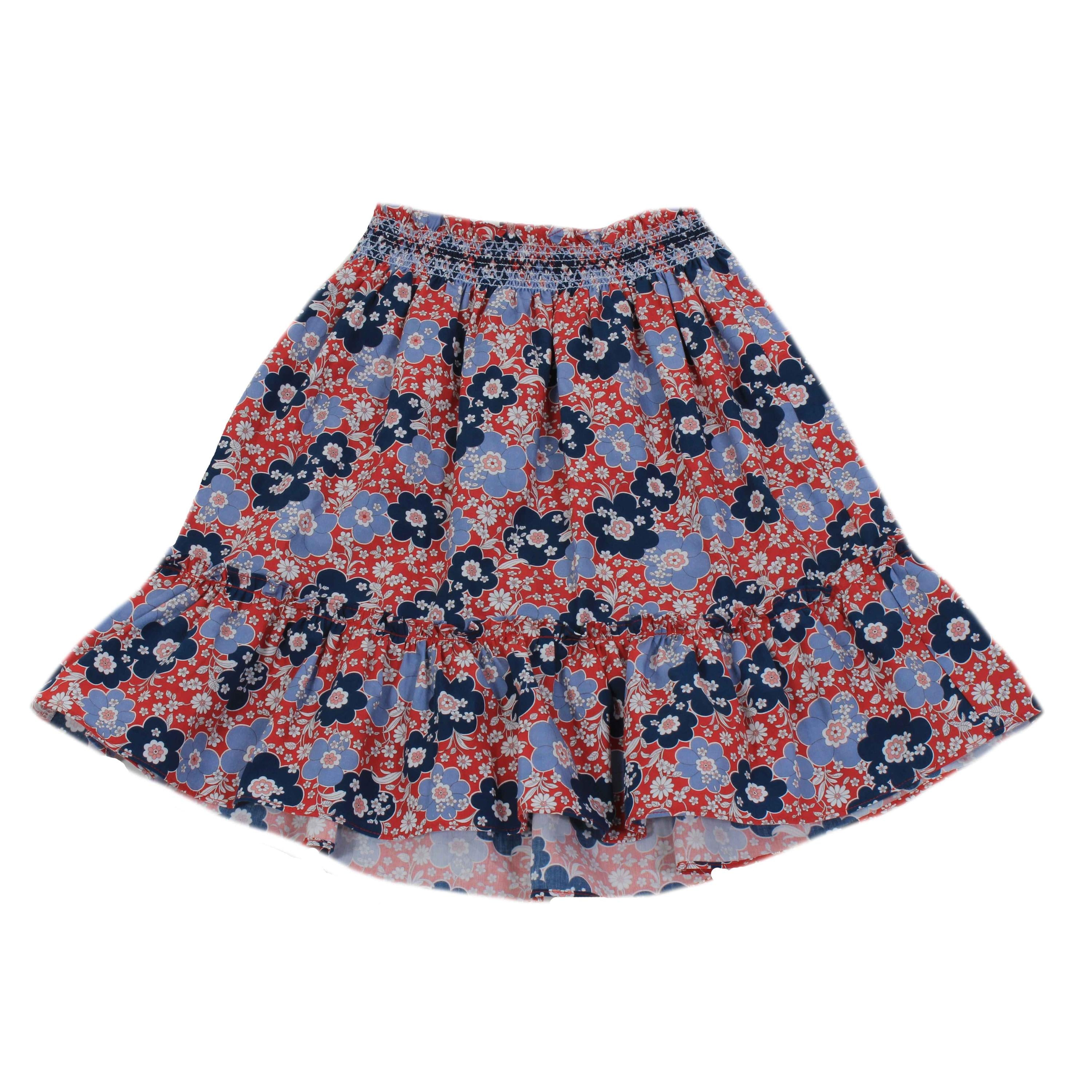 Gonna In Cotone Floreale Bambina DR.KID DK442 - DR.KID - LuxuryKids