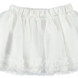 Gonna In Tulle Bianco Elegante Bambina Sarabanda U233 - SARABANDA - LuxuryKids