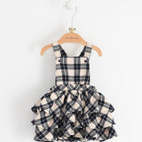 Gonna Salopette in tessuto Check per Neonata Beige MINIBANDA 1732 - MINIBANDA - LuxuryKids