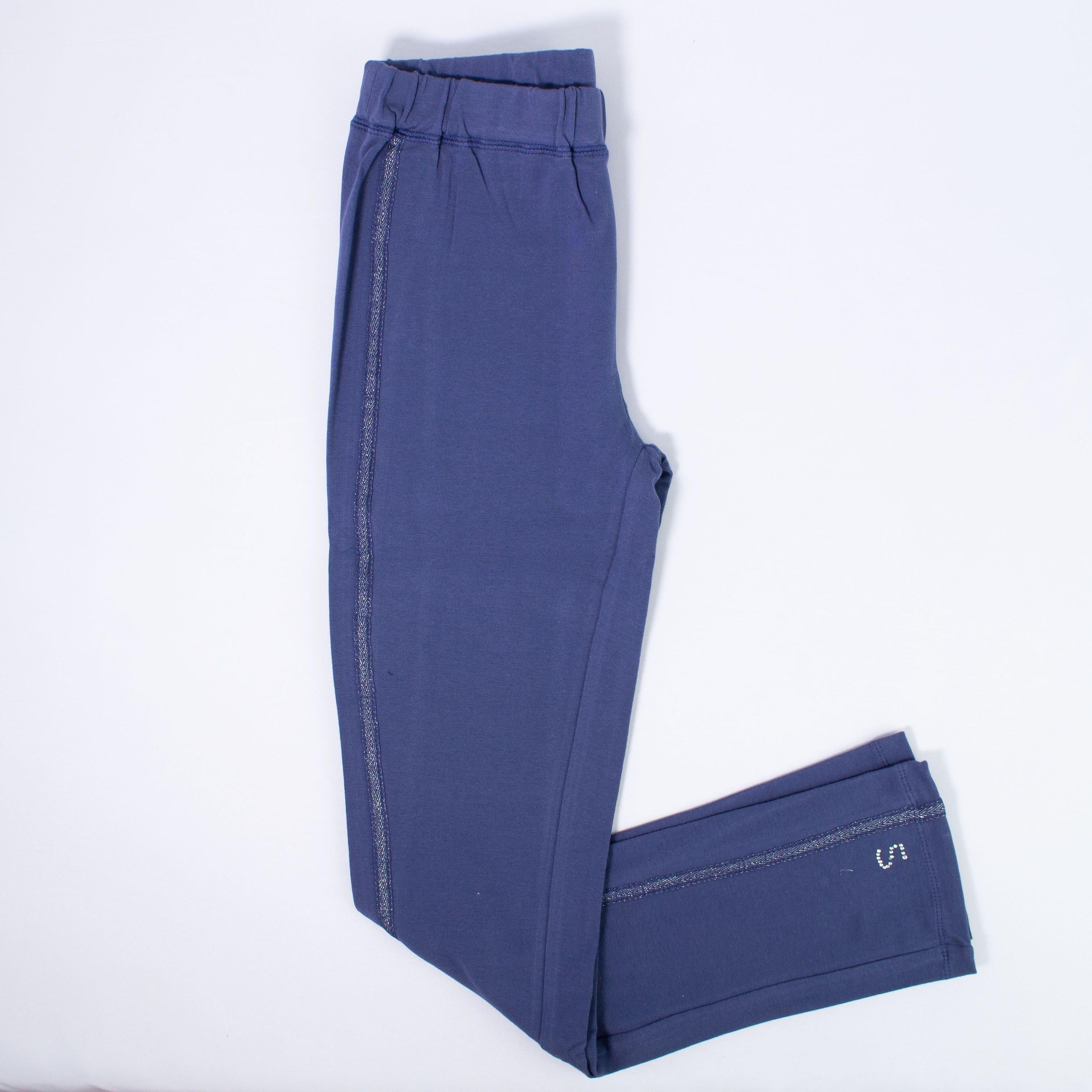 Leggins Caldo Cotone Blu Bambina SARABANDA F834 - SARABANDA - LuxuryKids