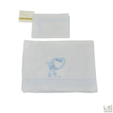 Lenzuolino Per Carrozzina In Cotone Bianco Neonato CREAZIONI LUANA 16063 - CREAZIONI LUANA - LuxuryKids