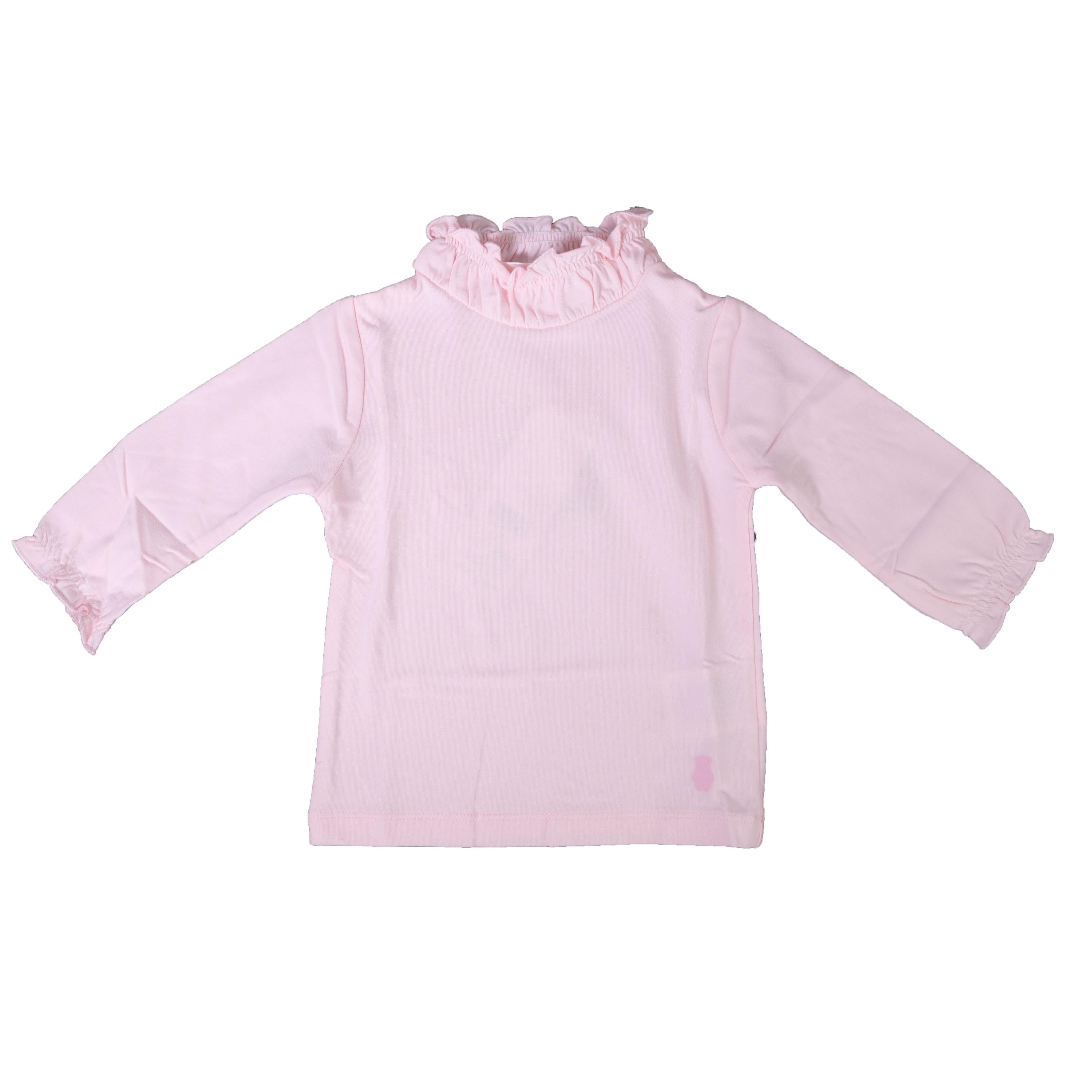 Lupetto Cotone Con Colletto Arricciato Rosa Baby Neonata Minibanda R740 - MINIBANDA - LuxuryKids