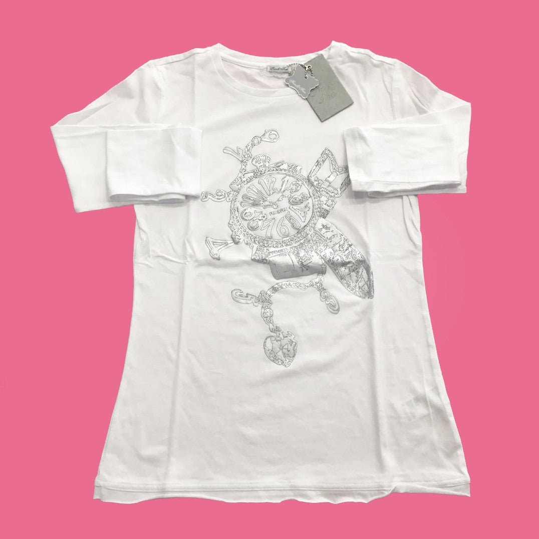 Maglia Girocollo con Stampa Bianco Bambina Fun&Fun FUNJTS3836 - FUN&FUN - LuxuryKids