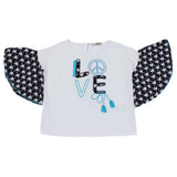 Maglia In Cotone Mezza Manica Bianca Bambina DR.KID DK407M - DR.KID - LuxuryKids