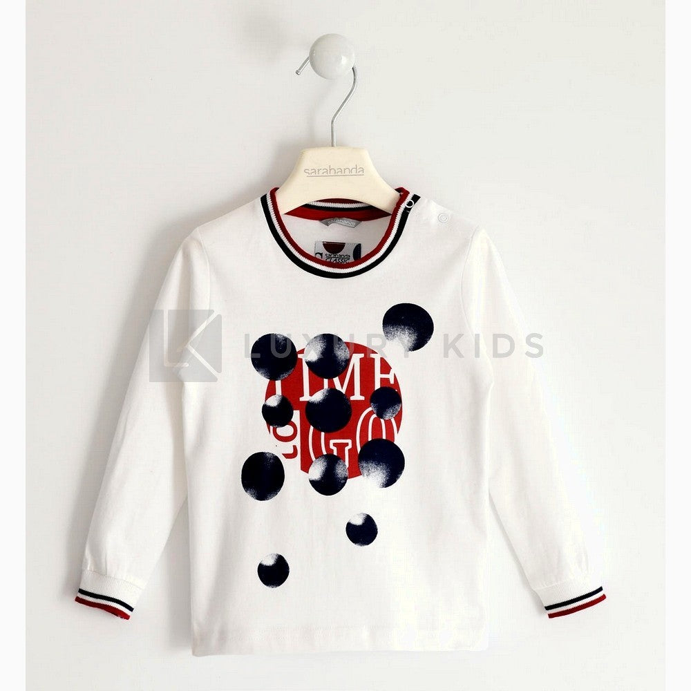 Maglia manica Lunga Girocollo Cotone Bambino Sarabanda J122 - SARABANDA - LuxuryKids