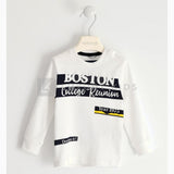 Maglia Manica Lunga In Cotone Bianca Con Stampa Neonato SARABANDA J121 - SARABANDA - LuxuryKids