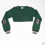 Maglioncino Corto Lana Verde Bambina Fun&Fun CHJSW1387 - FUN&FUN - LuxuryKids