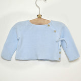 Maglioncino in Lana Celeste in Tinta Unita Neonato Paloma De La o ZI7TRR - PALOMA DE LA O - LuxuryKids