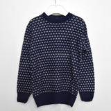 Maglioncino in Misto Lana Blu con Fantasia Ricamata Per Bambino Manuell&Frank MF4018B - MANUELL&FRANK - LuxuryKids