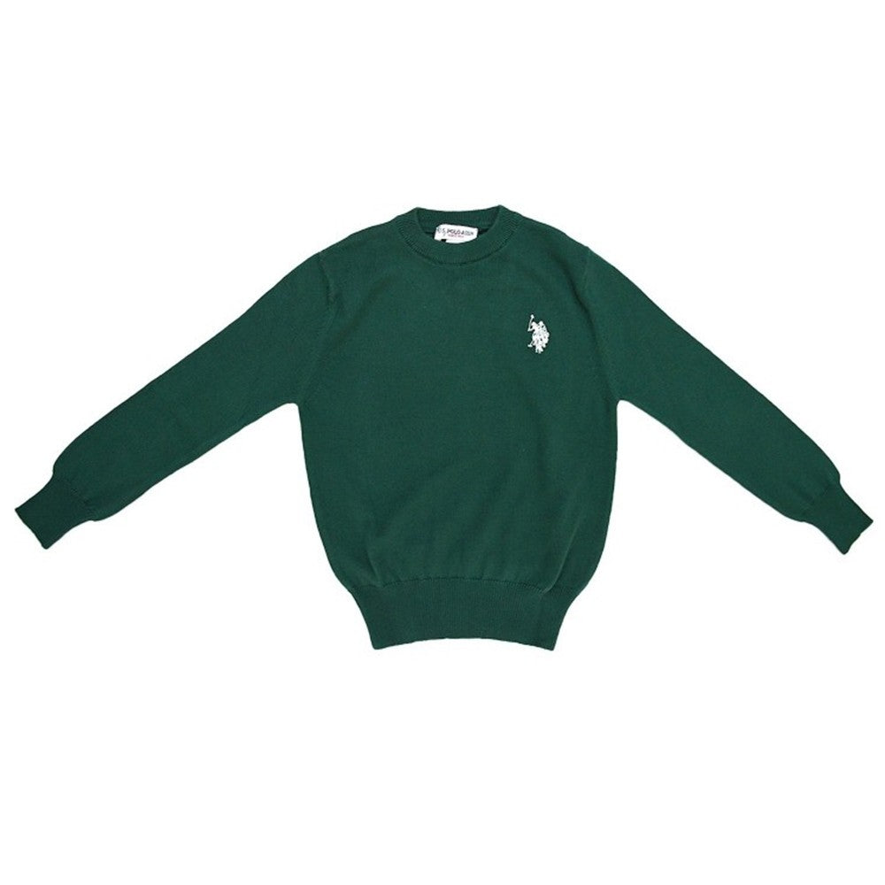 Maglioncino Misto Lana Bambino Verde Polo Assn 46818 - POLO ASSN - LuxuryKids