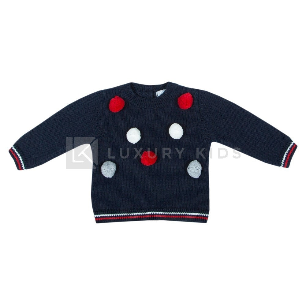 Maglioncino misto lana Neonata Blu Dr Kid 323 - DR.KID - LuxuryKids
