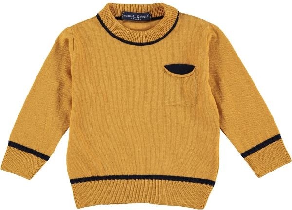 Maglioncino Misto Lana Senape Bambino Manuell&Frank MF4130B - MANUELL&FRANK - LuxuryKids