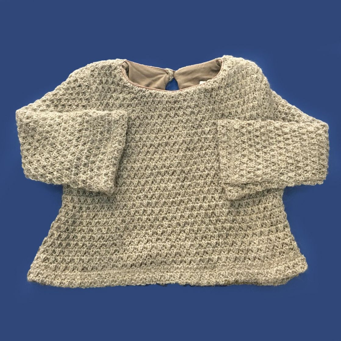 Maglioncino Traforato Marrone Bambina Patachou 2333943 - PATACHOU - LuxuryKids