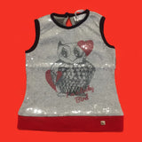 Maxi T-Shirt Neonata Grigio con Paillettes Fun&Fun FUNNDR525 - FUN&FUN - LuxuryKids