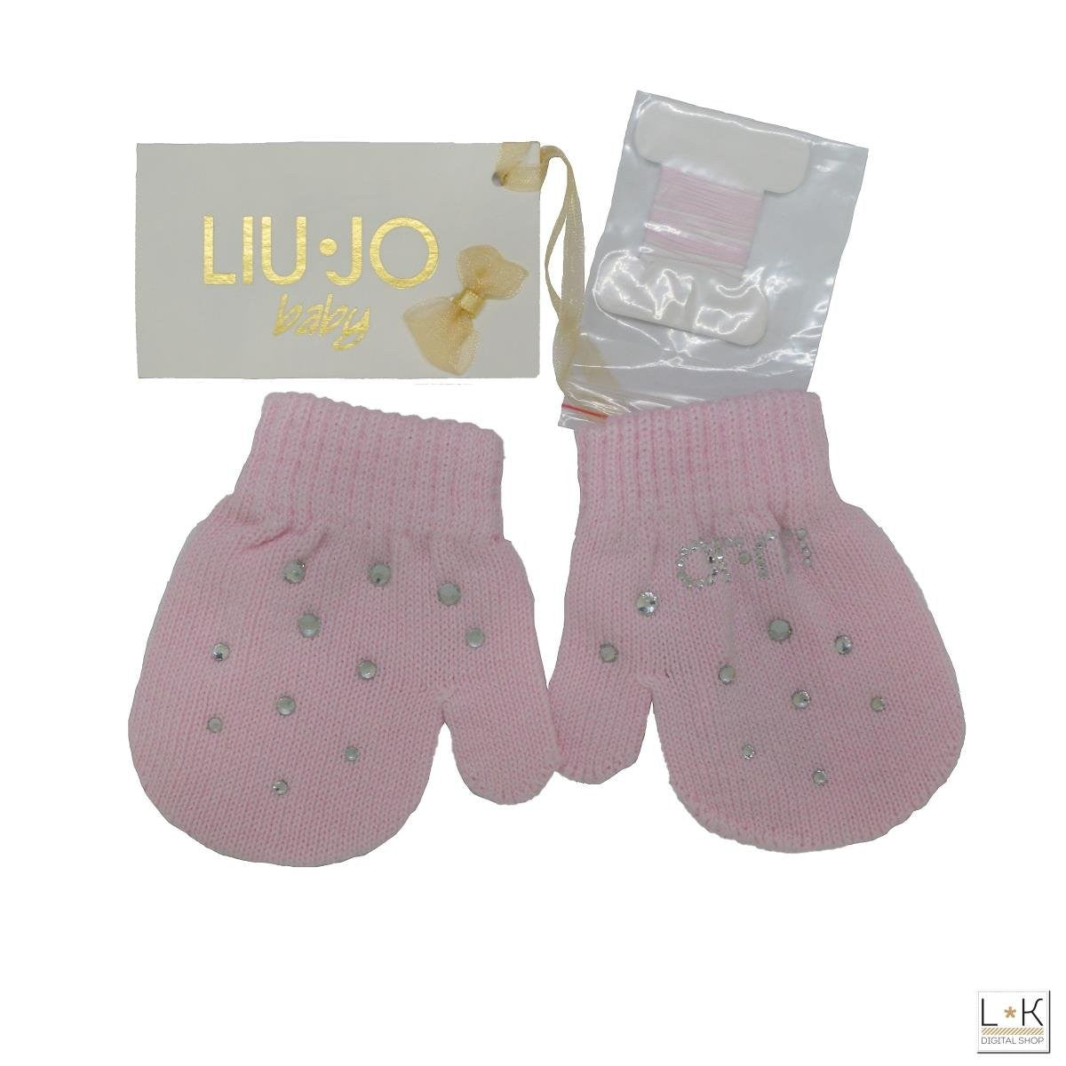 Moffole in Lana Rosa con Strass Neonata Liu Jo H63030 - LIU JO - LuxuryKids