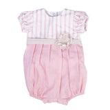 Pagliaccetto Intero Corredino in Lino Rosa Antico Neonata TETO E TATTA PA4550 - TETO E TATTA - LuxuryKids