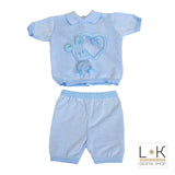 Pagliaccetto Spezzato in Filo Neonato Creazioni Luana 16062 - CREAZIONI LUANA - LuxuryKids