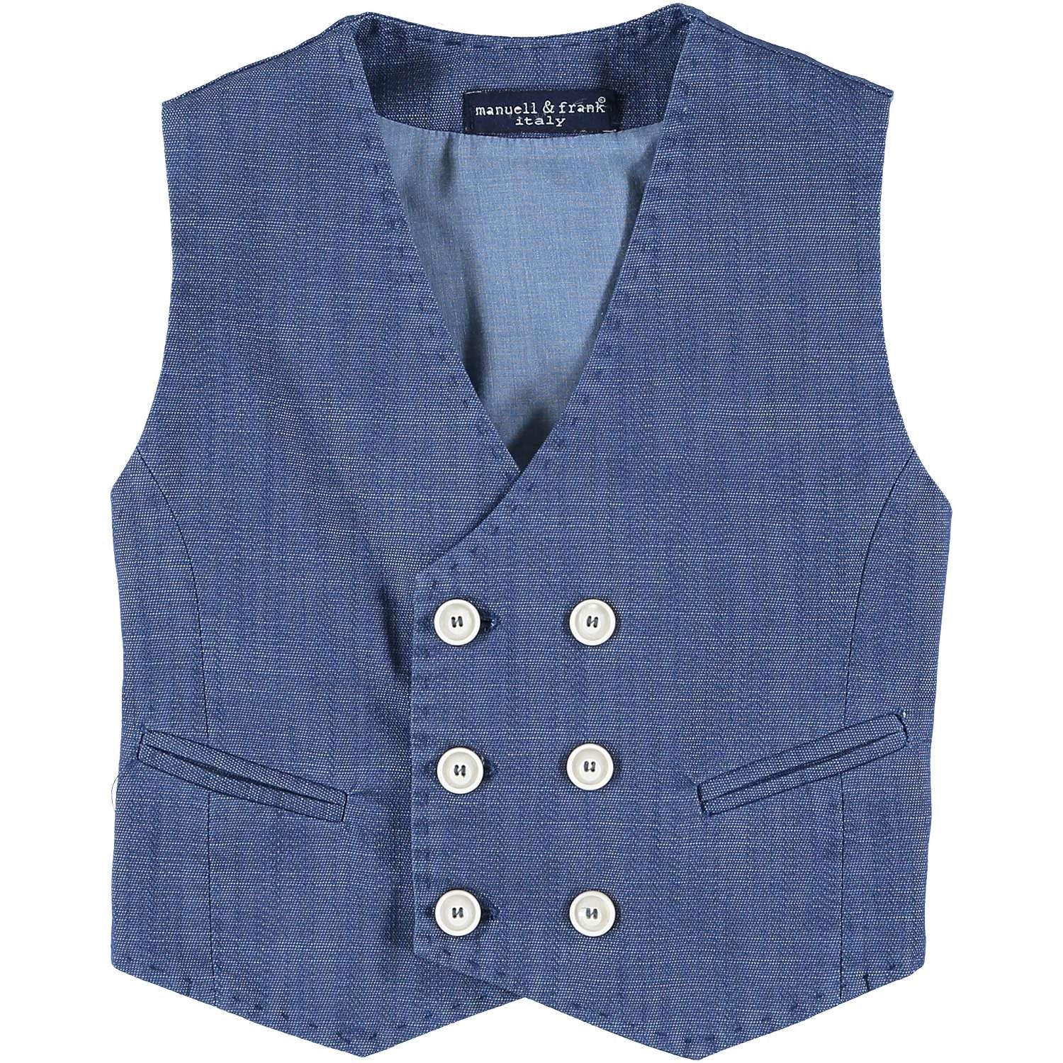 Panciotto in Cotone Denim Bambino MANUELL & FRANK MF5107B - MANUELL&FRANK - LuxuryKids