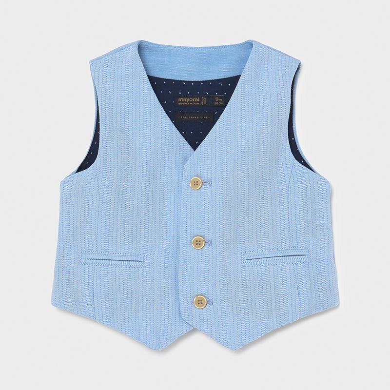 Panciotto In Misto Lino Neonato MAYORAL 1341 - MAYORAL - LuxuryKids
