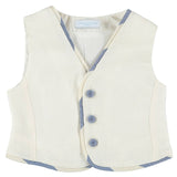 Panciotto In Misto Lino Panna Neonato MANUELL&FRANK MF5112I - MANUELL&FRANK - LuxuryKids