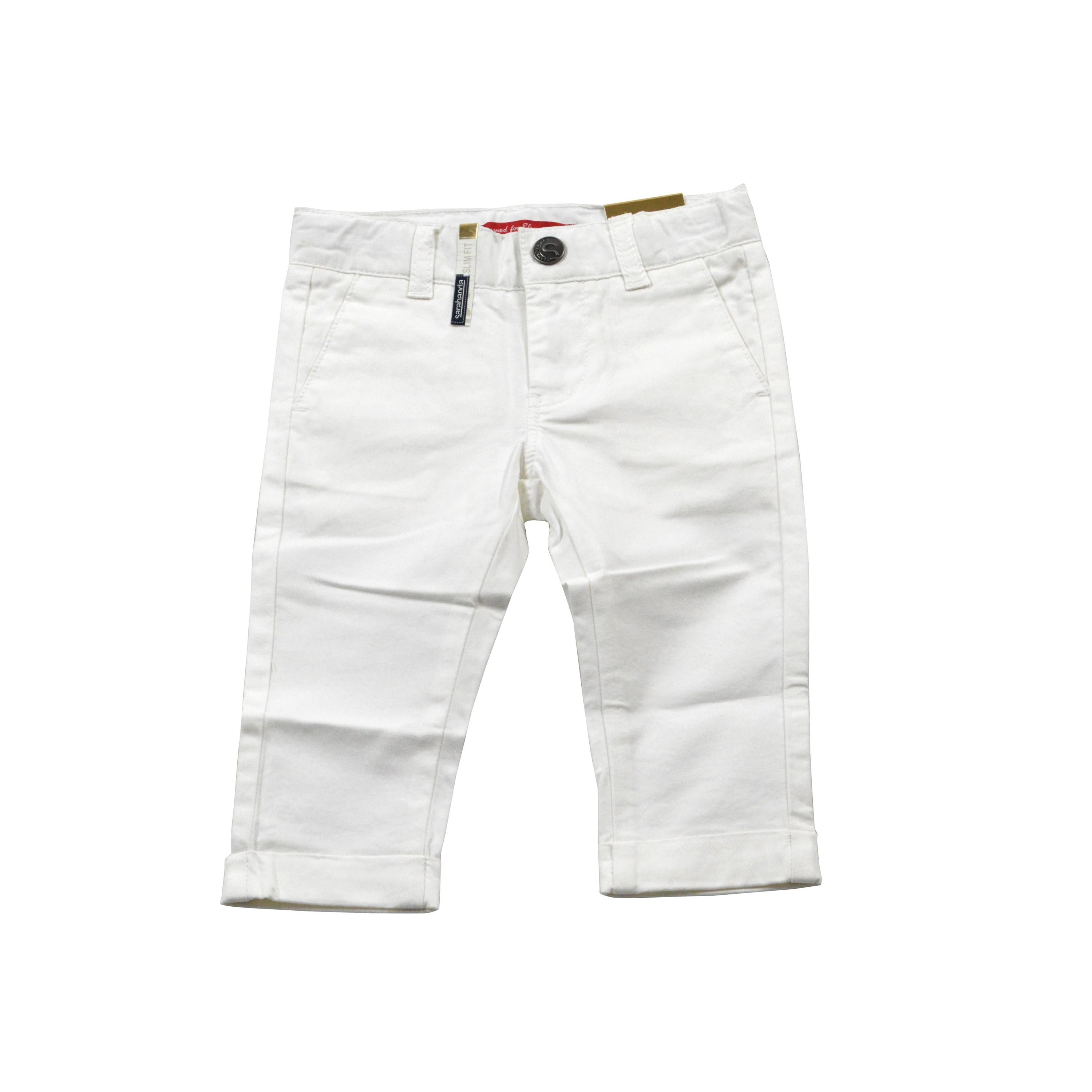 Pantalone Bianco in Tinta Unita Bambino Sarabanda M150 - SARABANDA - LuxuryKids