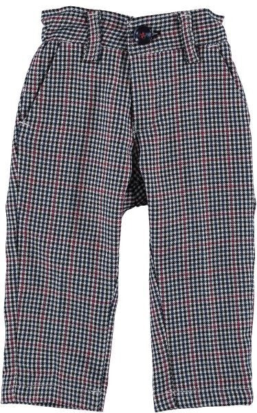 Pantalone Caldo Cotone Fantasia a Quadri Blu-Rosso Bambino Manuell&Frank MF1158B - MANUELL&FRANK - LuxuryKids