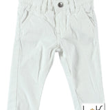 Pantalone Cotone Slim Fit  Bianco Bambino Sarabanda U150 - SARABANDA - LuxuryKids
