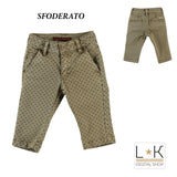 Pantalone Elegante con Stampa Fantasia Bambino Beige Sarabanda L156 - SARABANDA - LuxuryKids