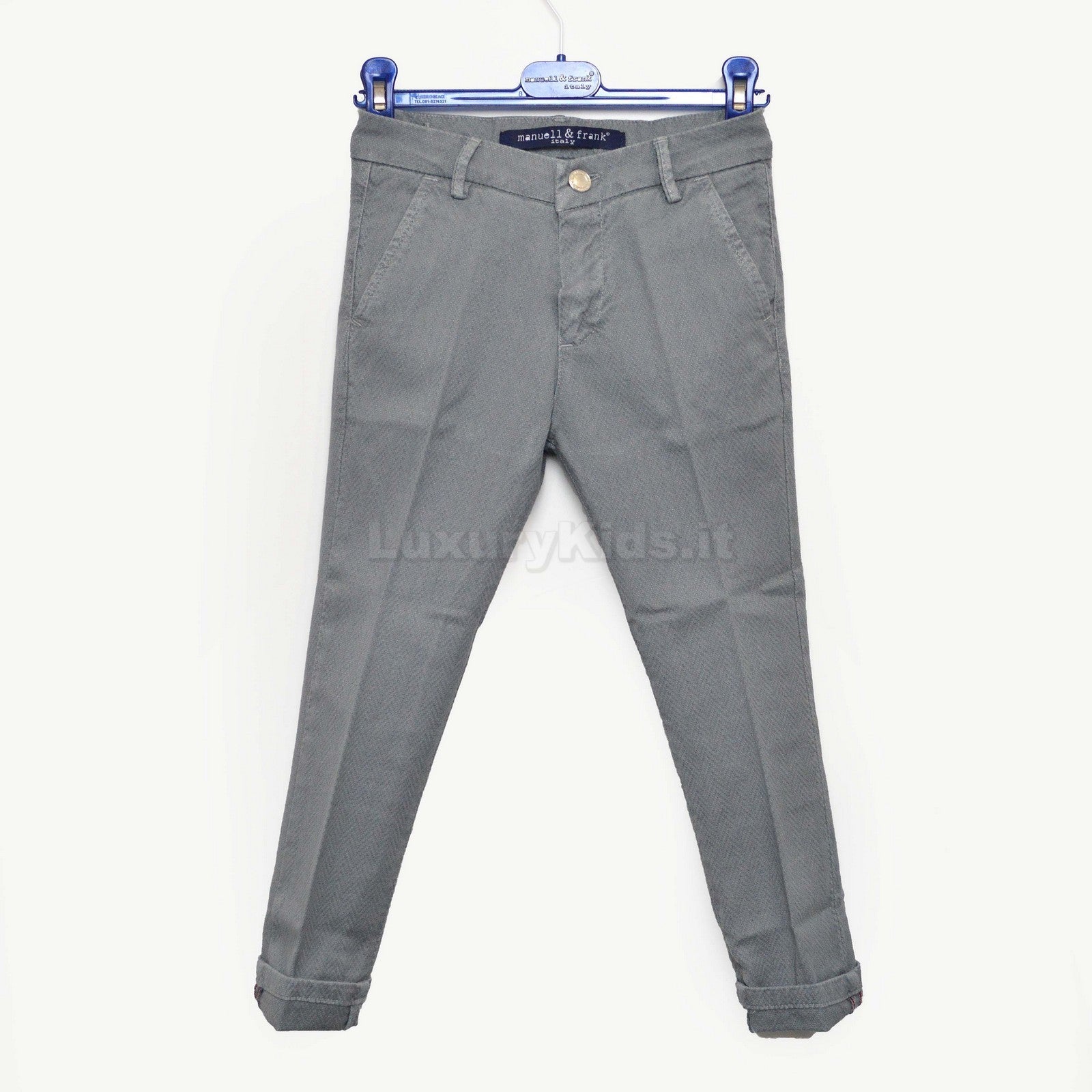 Pantalone Elegante in Caldo Cotone Grigio per Bambino Manuell&Frank MF1008B - MANUELL&FRANK - LuxuryKids