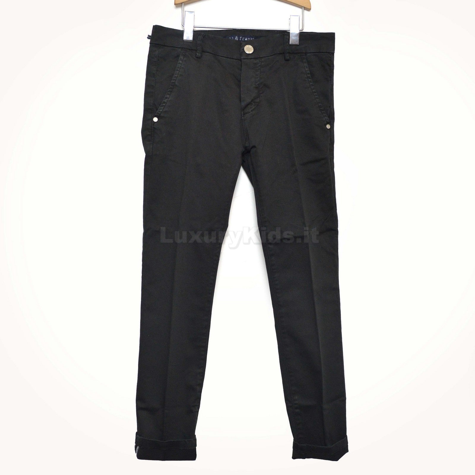 Pantalone Elegante in Caldo cotone Nero con Tasche America Per Bambino Manuell&Frank MP1000R - MANUELL&FRANK - LuxuryKids