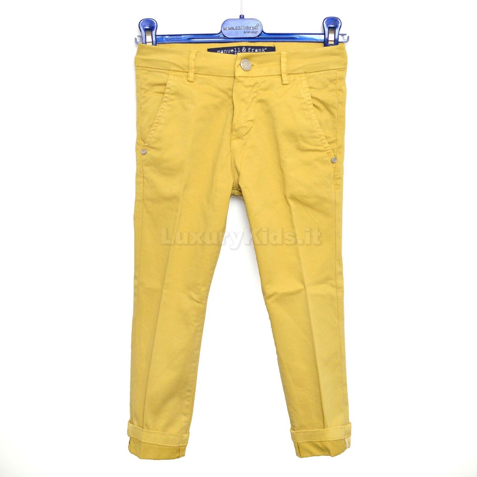 Pantalone Elegante in Caldo Cotone Senape per Bambino Manuell&Frank MF1000B - MANUELL&FRANK - LuxuryKids