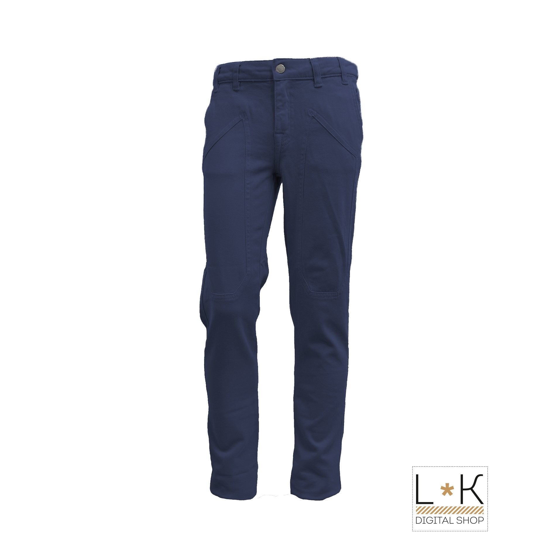 Pantalone Slim Blu Tinta Unita Bambino Jeckerson 7XPP95 - JECKERSON - LuxuryKids
