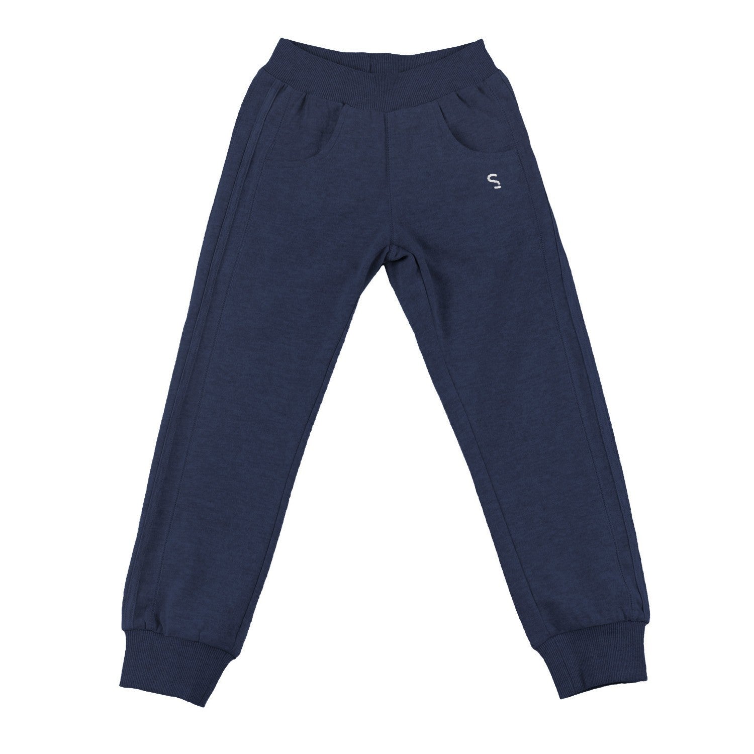 Pantalone Tuta con Polsini Blu in Tinta Unita Bambino Sarabanda F813 - SARABANDA - LuxuryKids