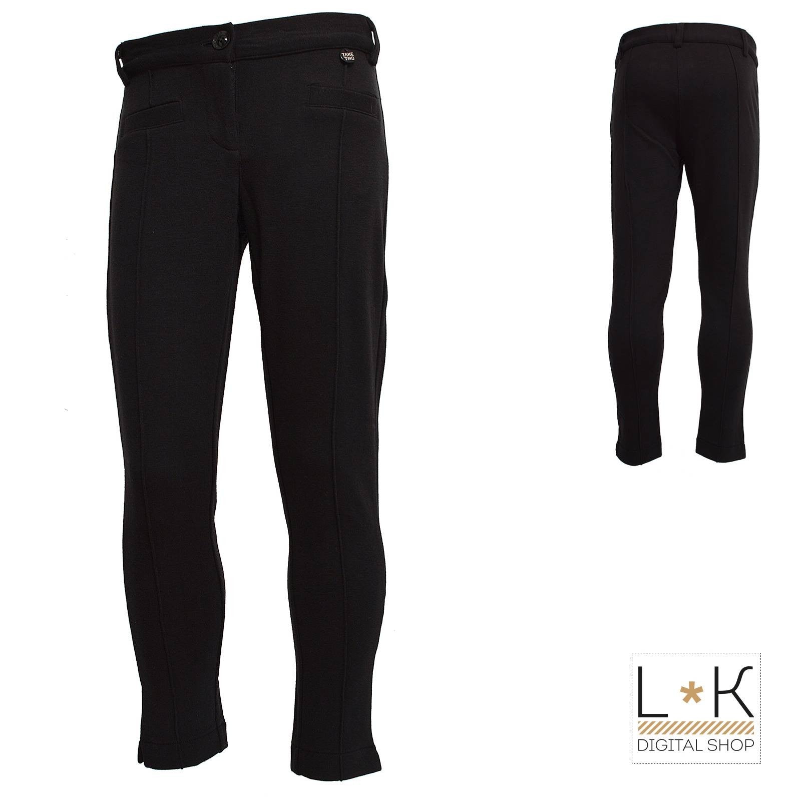 Pantalone Tuta Elegante Bambina Nero Take two 3498 - TAKE TWO - LuxuryKids