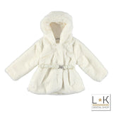 Pellicciotto con Cappuccio Ecologico Neonata Panna Sarabanda T266 - SARABANDA - LuxuryKids