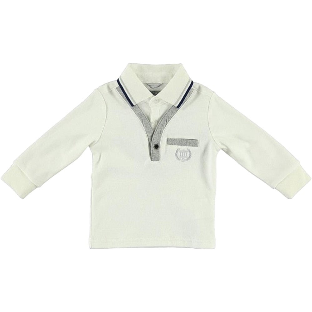 Polo in Caldo Cotone Bianco Bambino Sarabanda N132 - SARABANDA - LuxuryKids