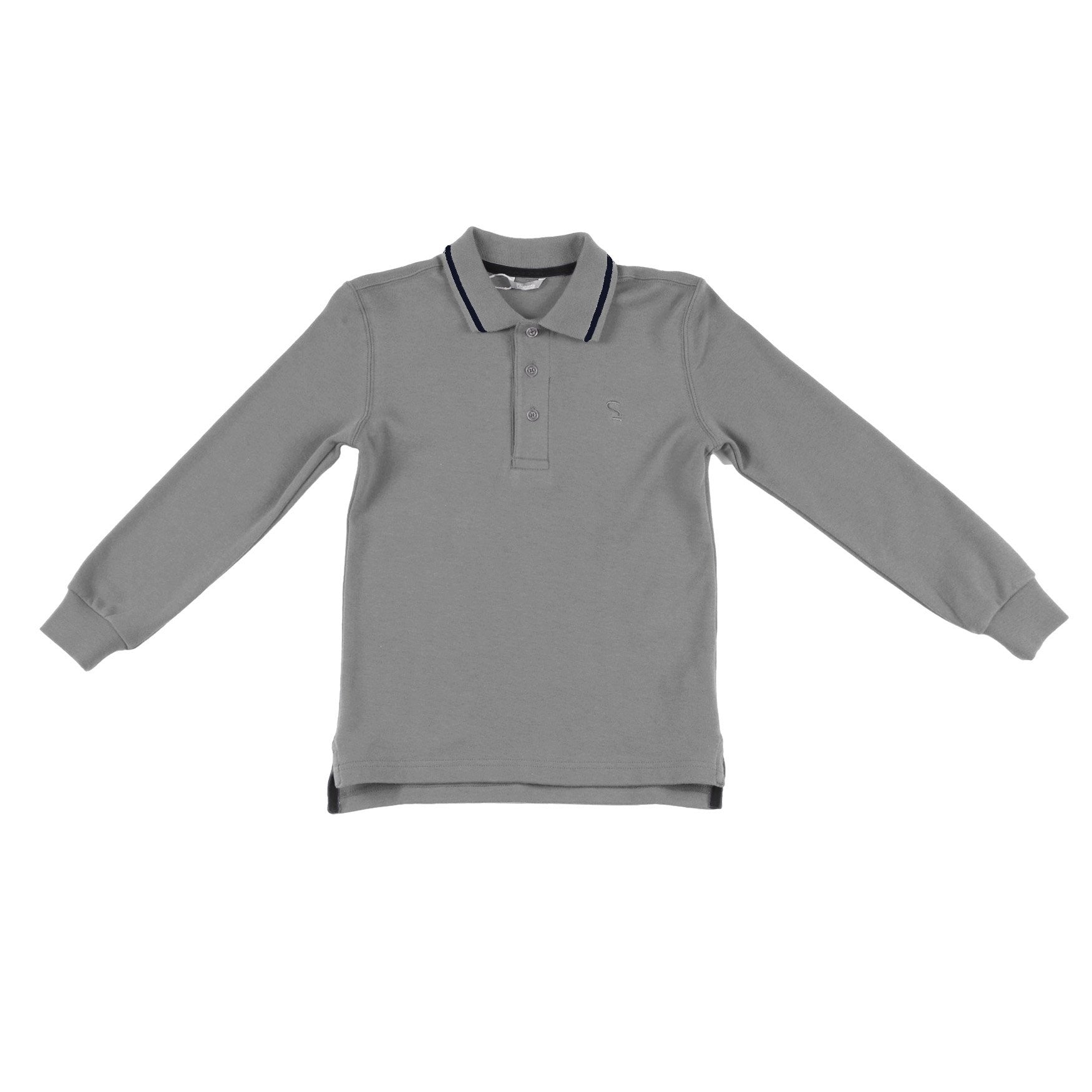 Polo in Cotone Grigio in Tinta Unita Bambino Sarabanda F810 - SARABANDA - LuxuryKids