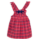 Salopette Con Bretelle In Caldo Cotone Scozzese Neonata A&J 537 - A&J - LuxuryKids