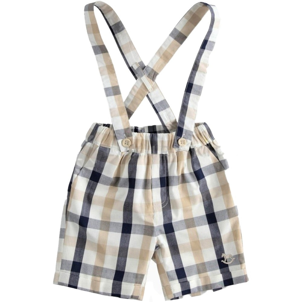 Salopette Cotone con Bretelle Neonato  Minibanda J645 - MINIBANDA - LuxuryKids