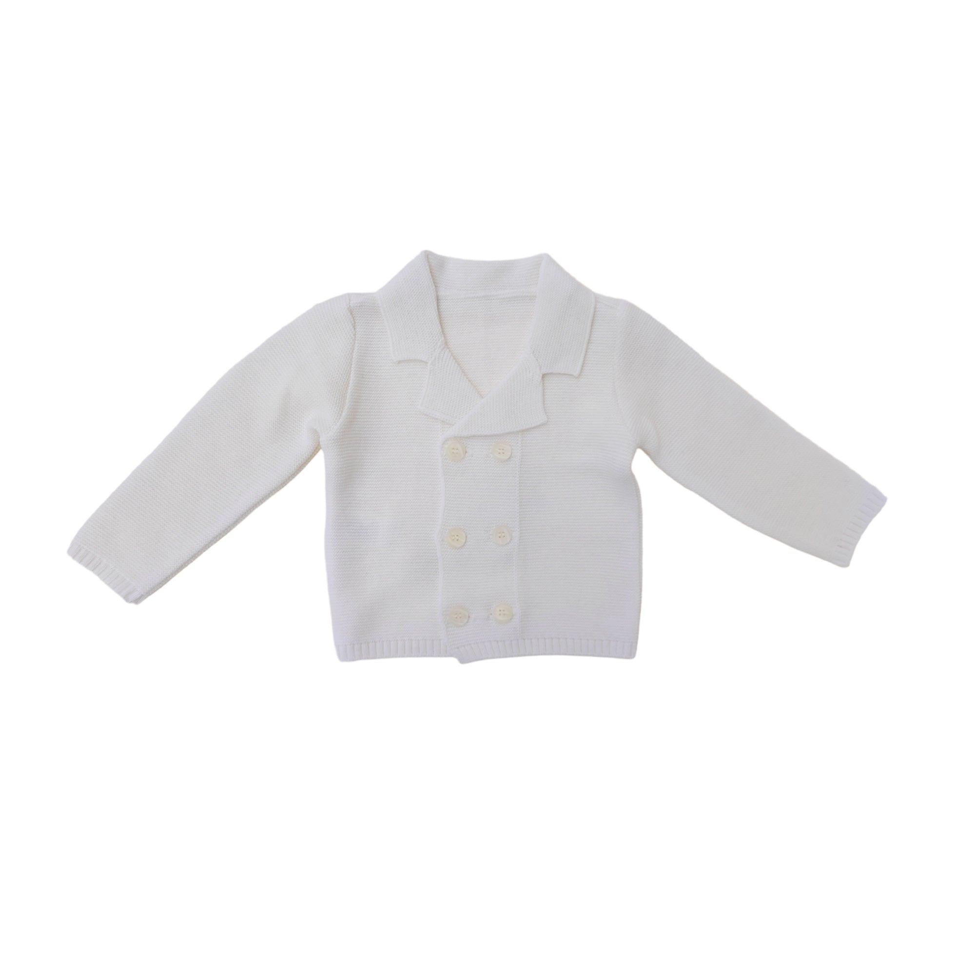 Cardigan Doppio petto in Lana Neonato BUFI B1562G - BUFI - LuxuryKids