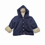 Cardigan Cappottino in Lana con Pelliccia Neonato WEDOBLE I2110308G - WEDOBLE - LuxuryKids