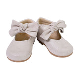 Scarpe Primi Passi Ballerina Camoscio Laminati Beige Neonata PANYNO B1528C - PANYNO - LuxuryKids