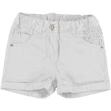 Short con Taschini Ricamati Neonata Bianco Sarabanda Q581 - SARABANDA - LuxuryKids