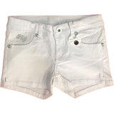 Short in Cotone Bianco in Tinta Unita Bambina Fun&Fun FUNBSO0010 - FUN&FUN - LuxuryKids