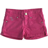 Short in Cotone Fucsia in Tinta Unita Bambina Fun&Fun FUNJSO1550 - FUN&FUN - LuxuryKids