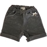 Short in Velluto Grigio Neonata Muffin&Co 6822 - MUFFIN&CO - LuxuryKids