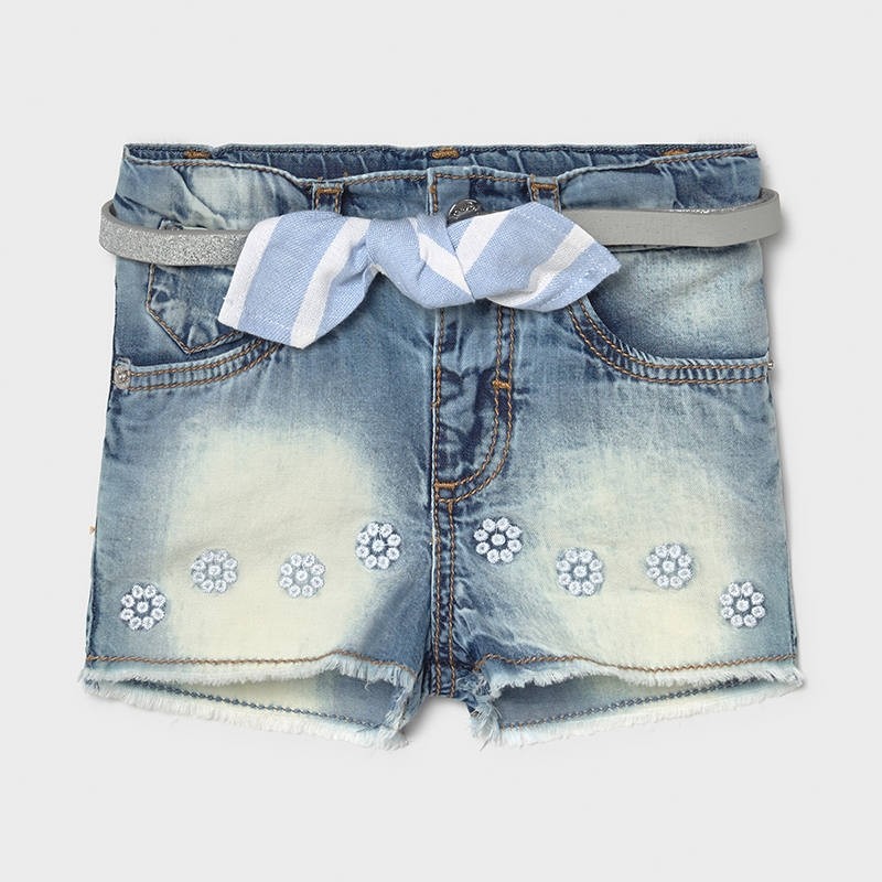 Shorts In Denim Con Cintura Neonata MAYORAL 1225 - MAYORAL - LuxuryKids