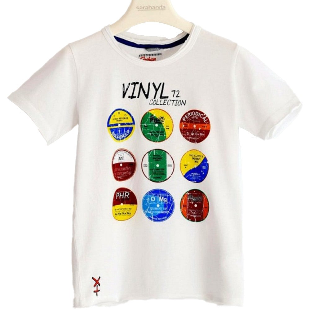 T-shirt 100% cotone effetto vintage Bambino Sarabanda J632 - SARABANDA - LuxuryKids