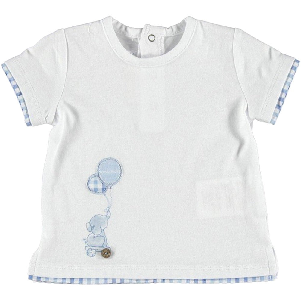 T-Shirt Bianca Neonato Minibanda I620 - MINIBANDA - LuxuryKids