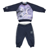 Tuta 2 pezzi Sportiva Caldo cotone Blu Bambino R740 - SARABANDA - LuxuryKids